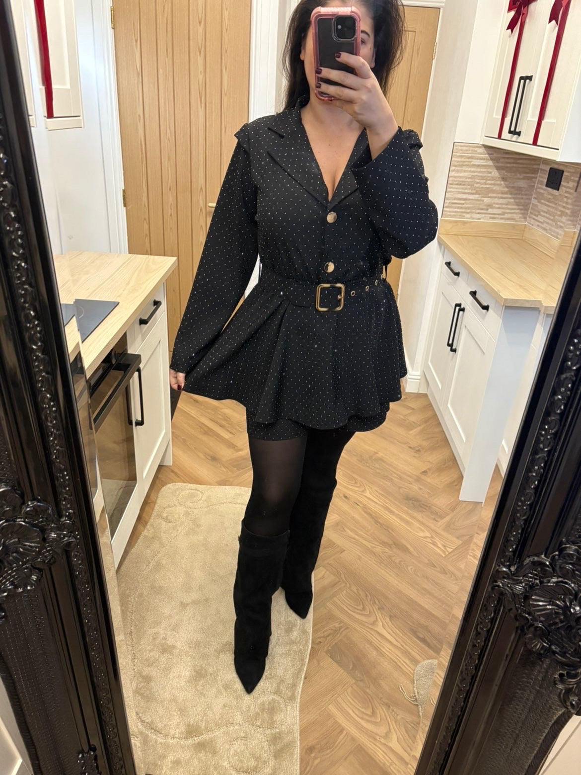 Blazer Style Diamanté Playsuit