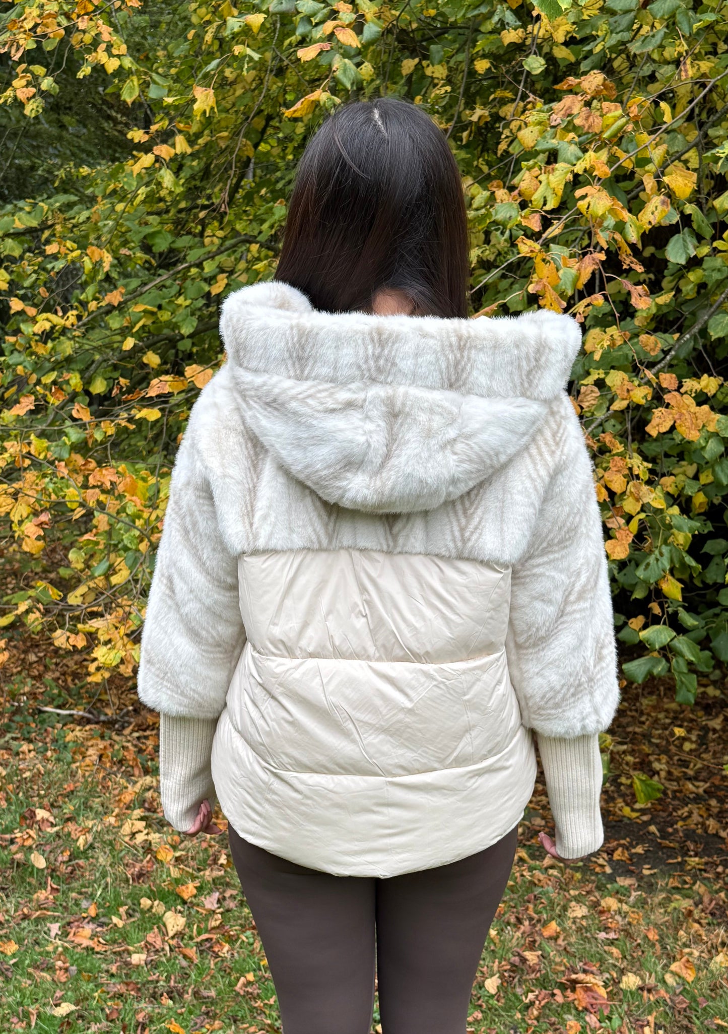 Quilted Faux Fur Puffer Coat