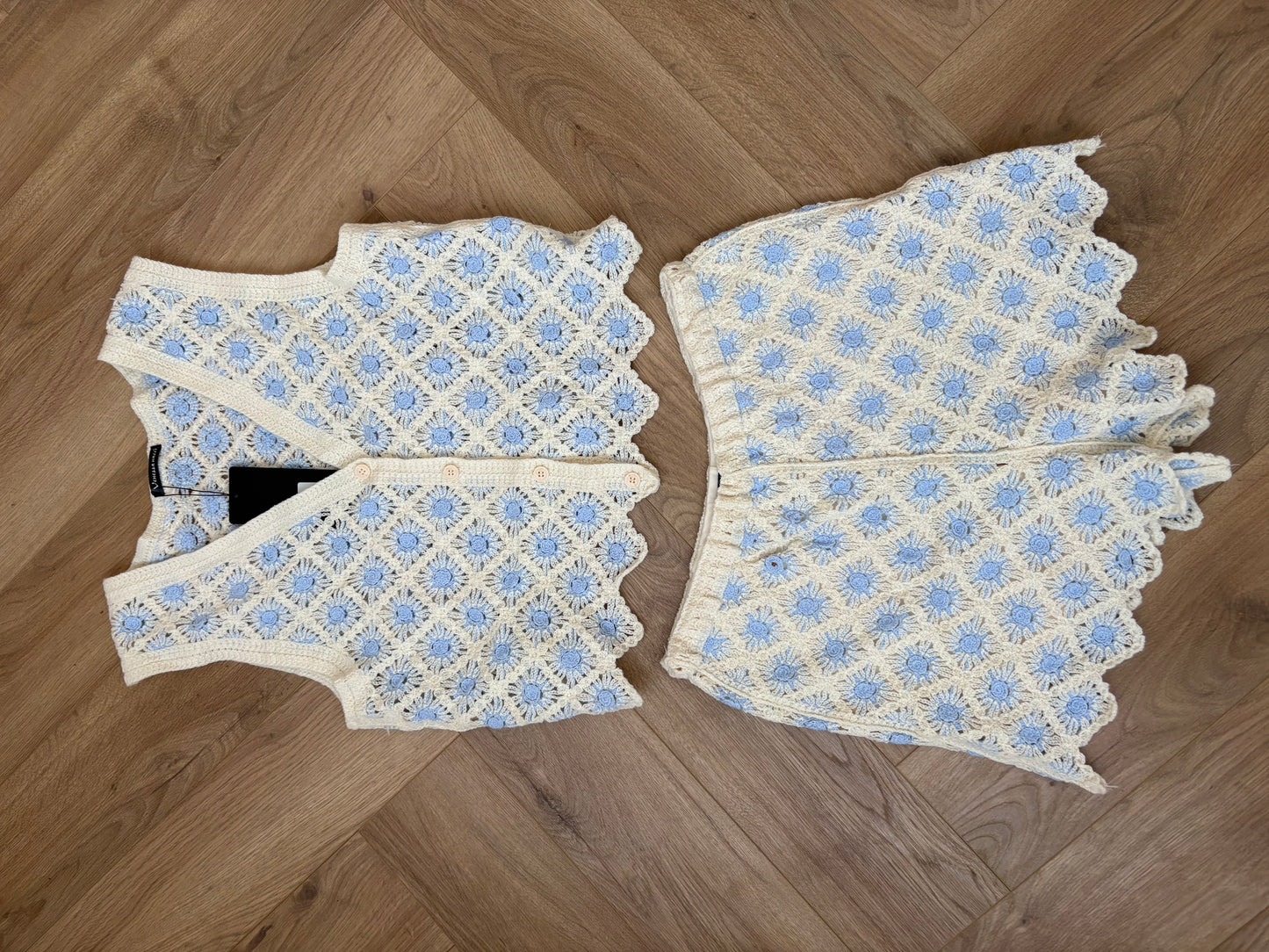 Blue crochet co-ord set