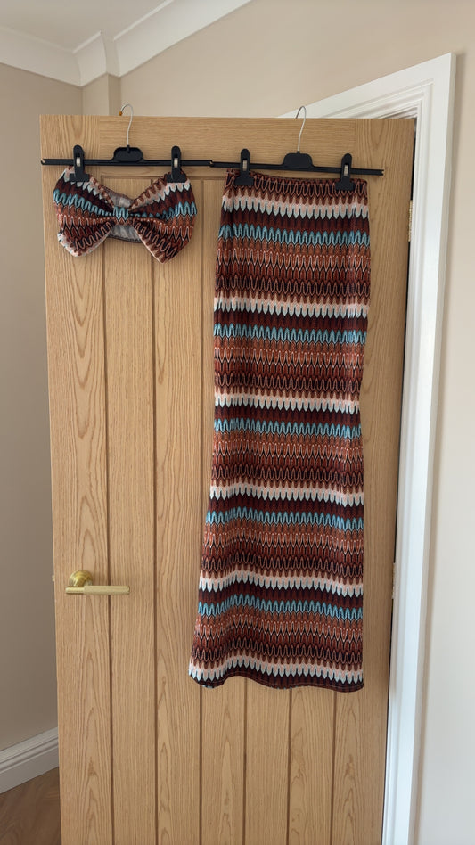 Holiday coord skirt set