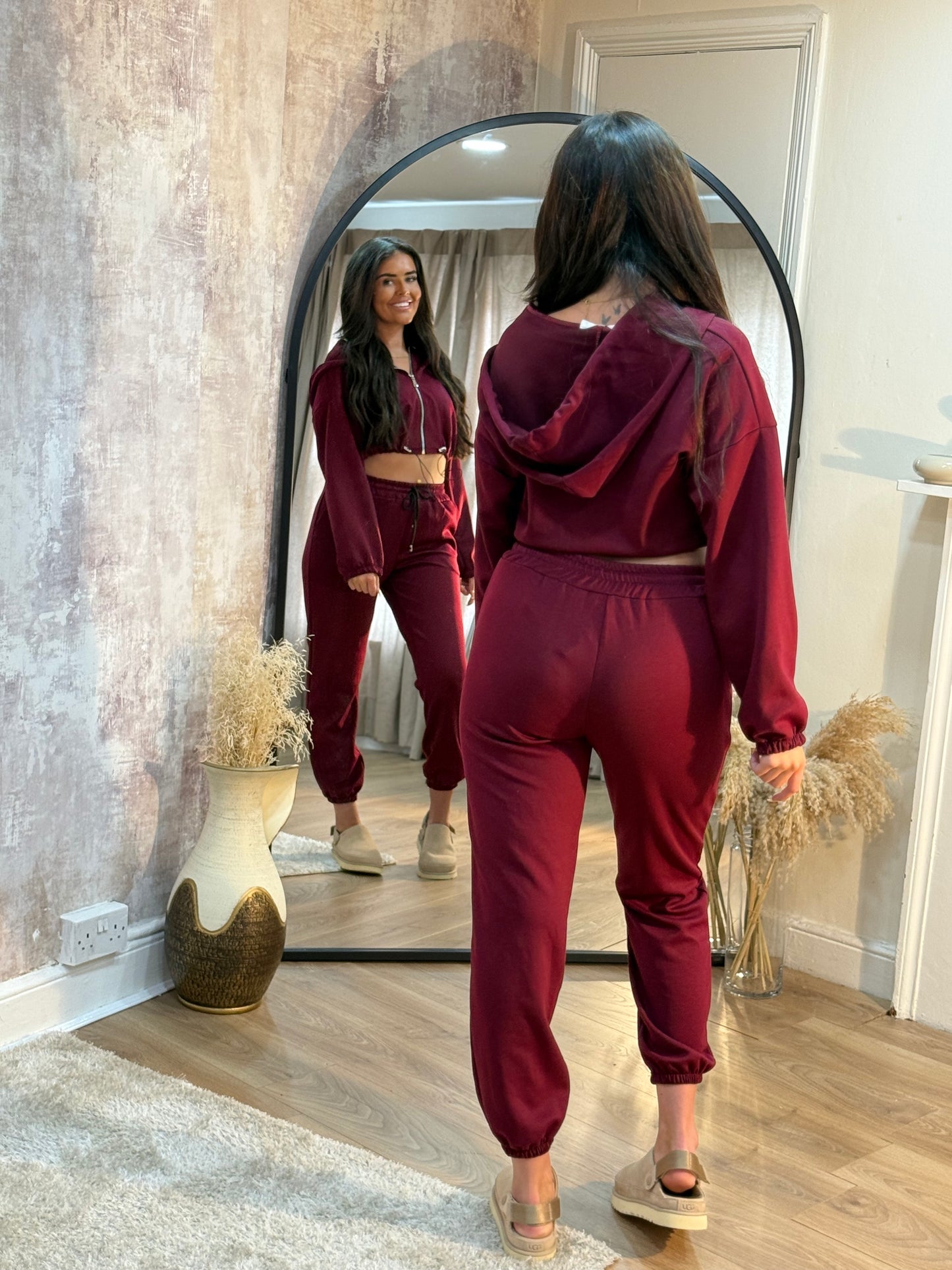 ‘LOLA’ cropped zip up tracksuit