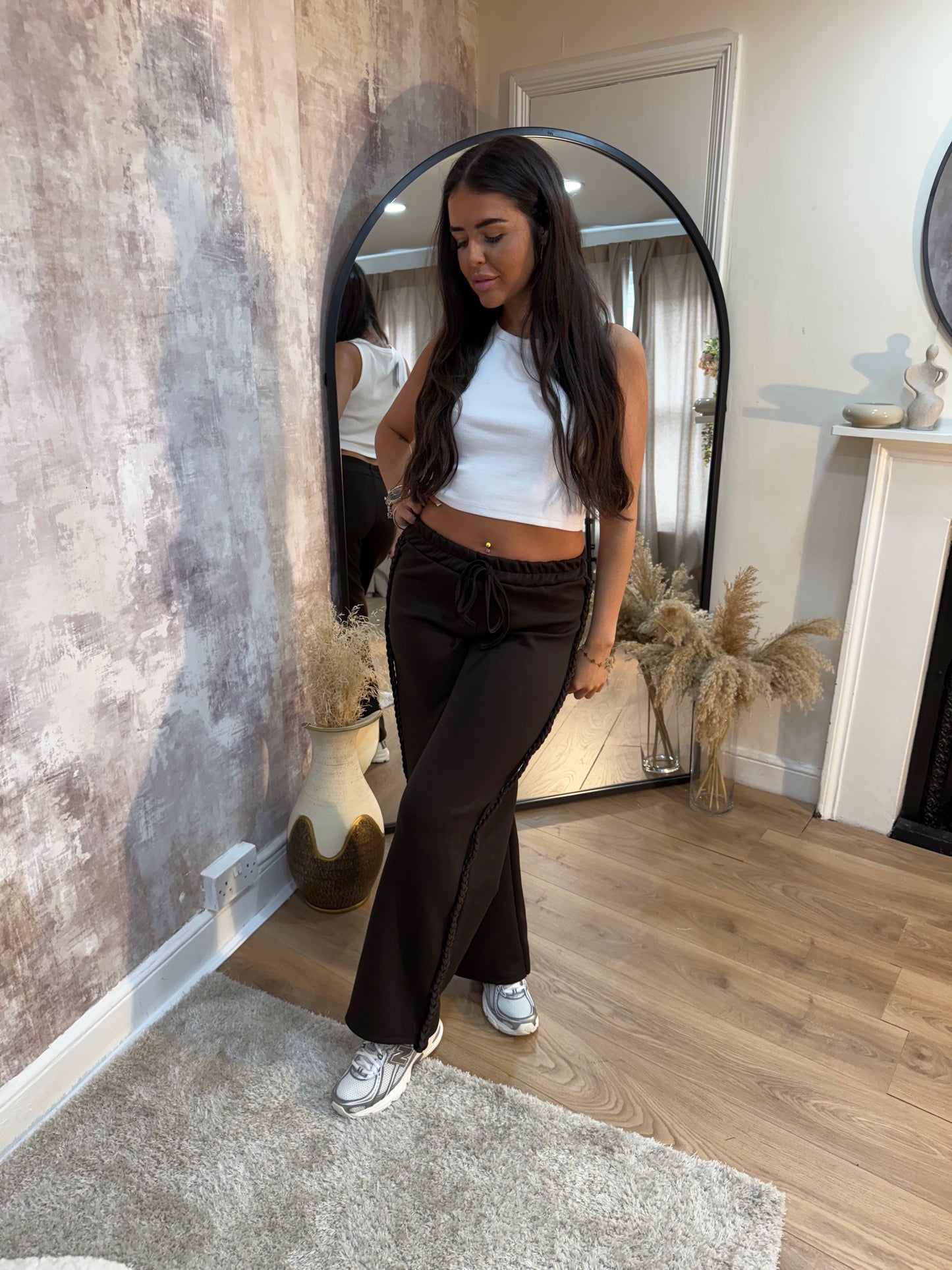 Chocolate rope detailing joggers