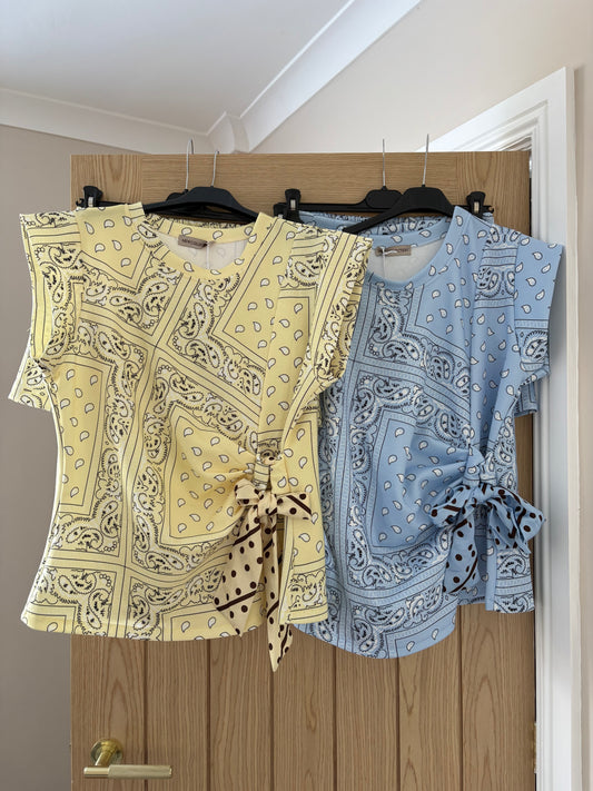 Scarf print shorts sets